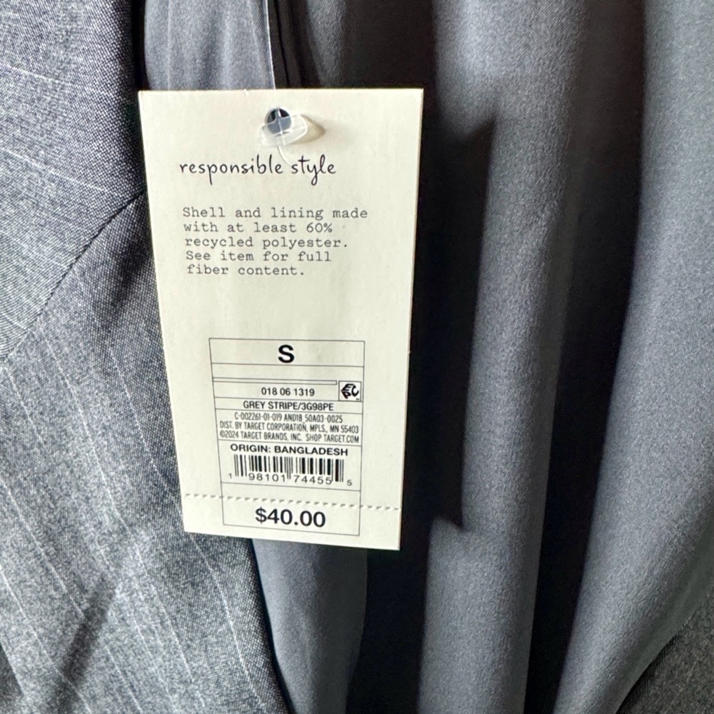 a new day Gray Pinstripe Blazer - Picture 5 of 7